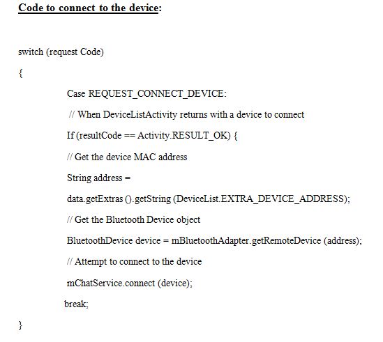 Bluetooth Android Connect