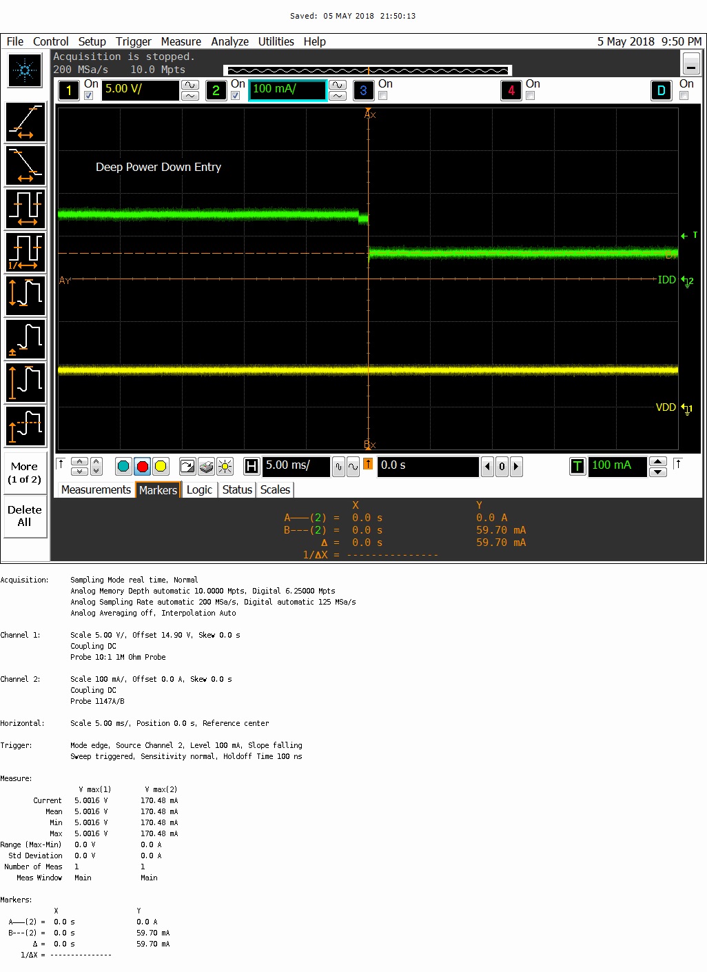 Deep Power Down power saving scopeshot