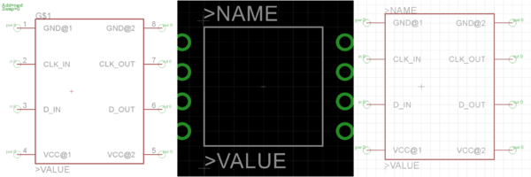 Figure 999. LED module library   Left: Device Center: Package Right: Symbol