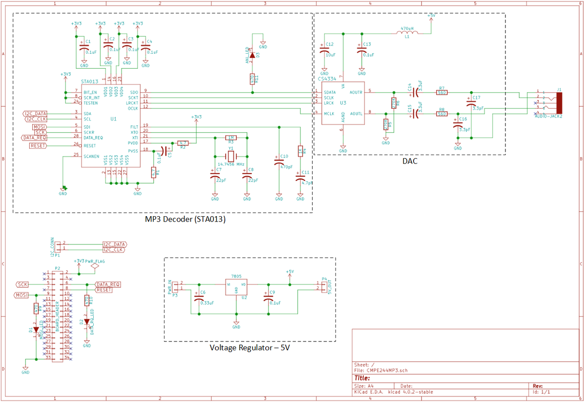 Схема подключения декодера мп3