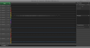 Logic Analyzer waveform for Flow Meter